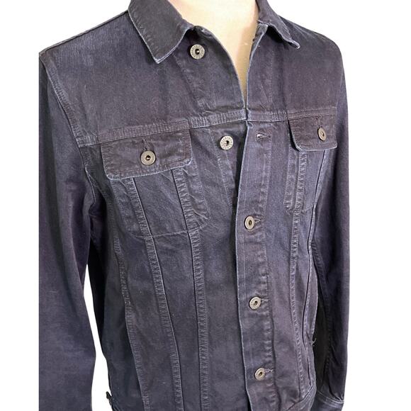 AG Adriano Goldschmied Men’s Denim Jacket Navy 100% Cotton Made in USA M - Picture 5 of 8